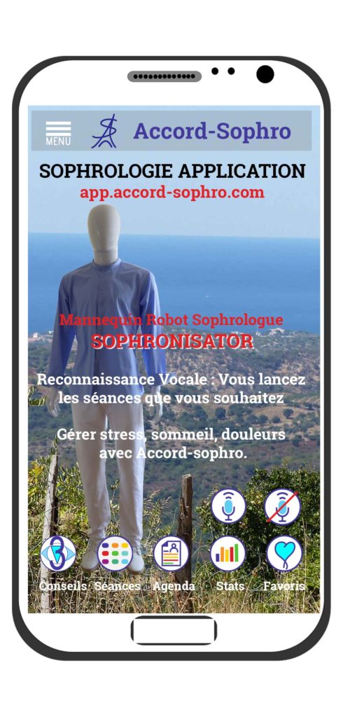 sophronisator, présentation au salon healcare du premier mannequin qui parle en sophrologie