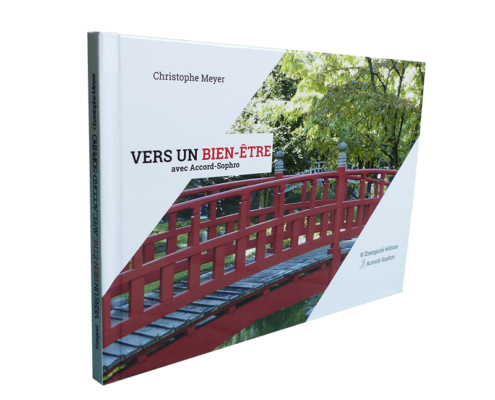 livre de sophrologie - Vers un bien-être avec Accord-Sophro - S'initier et comprendre la sophrologie dans un beau livre livre de sophrologie - Première de couverture du livre